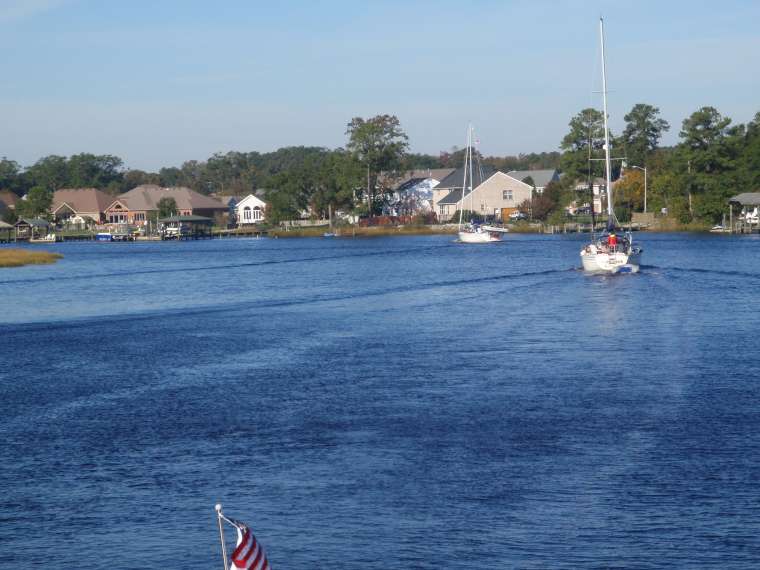 Beautiful houses along the banks