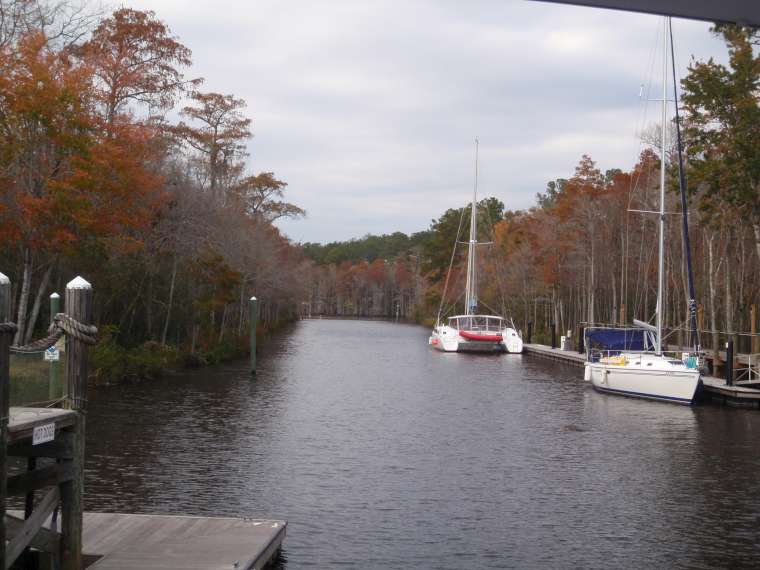 From the marina looking back out at the ICW