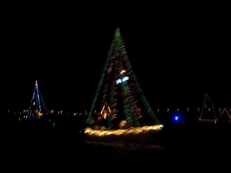 Boat parade of lights - apologies for the poor quality!