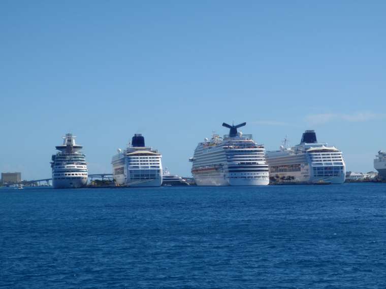 Cruise ships in Nassau Harbour