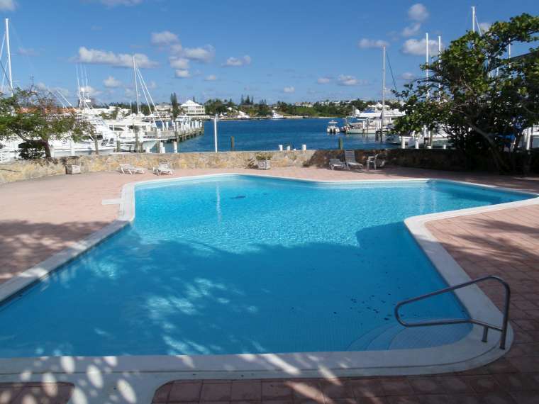 A beautiful day - our marina and pool