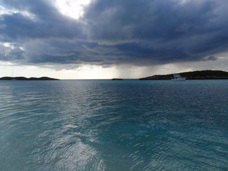 Darkening storm clouds
