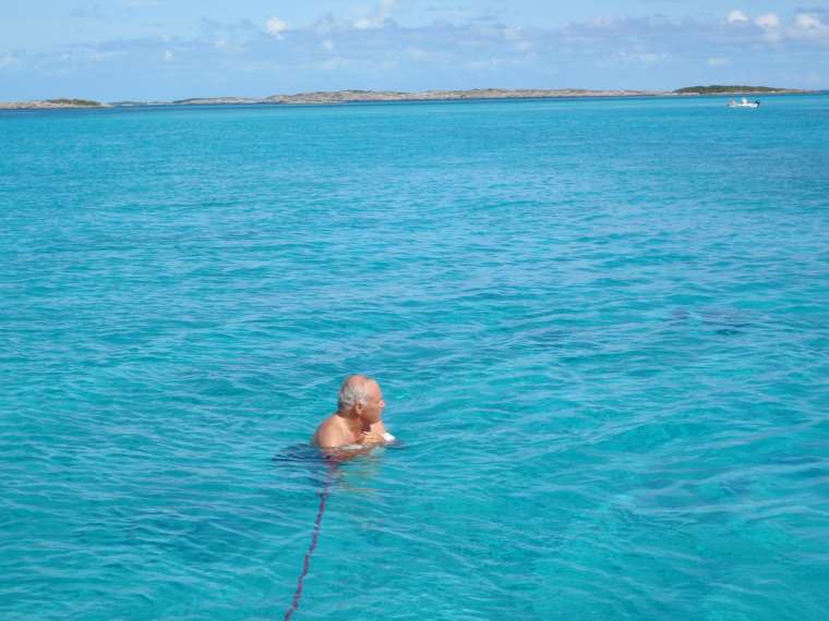 See the rope!! Strong current!
