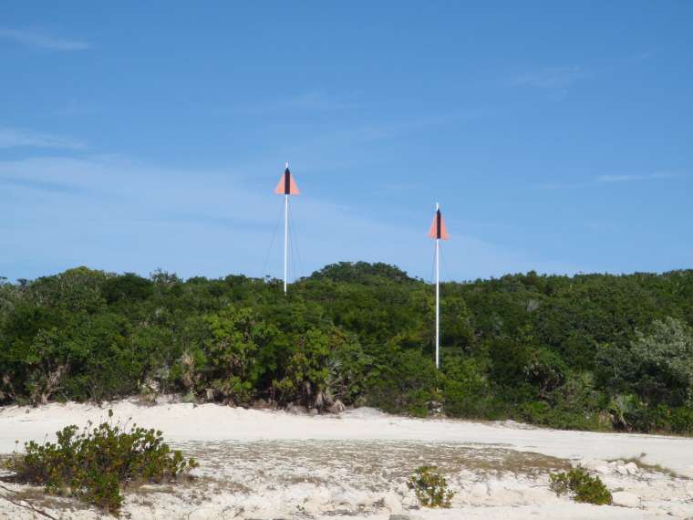Range markers - align them up when entering the marina to stay in channel.