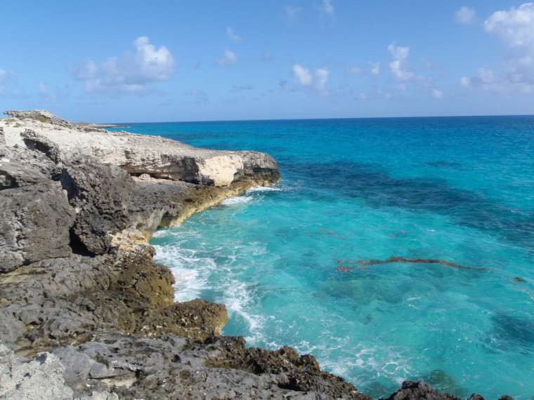 Exuma Sound - view from Boo Boo Hill Blow Holes